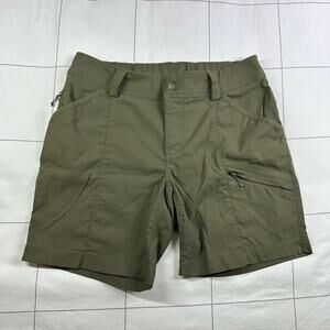 Duluth Trading Co Shorts Womens 8 Green Dry on the Fly 7" Cargo Hiking Utility